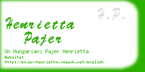 henrietta pajer business card